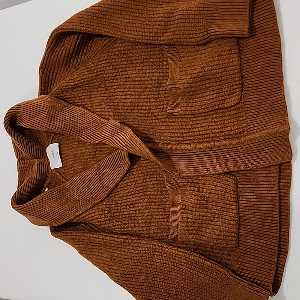 Aritzia Wilfred Chunky Shawl Collar Cardigan - Brown